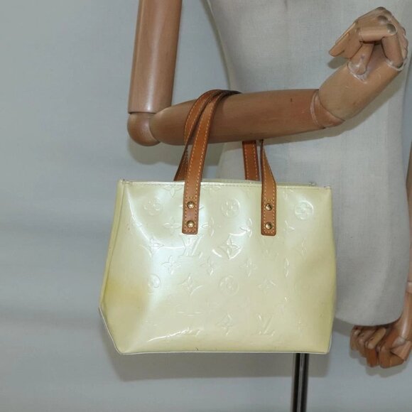 LOUIS VUITTON Monogram Vernis Reade PM Hand Bag Perle M91336 LV Auth 139501 - Picture 1 of 16